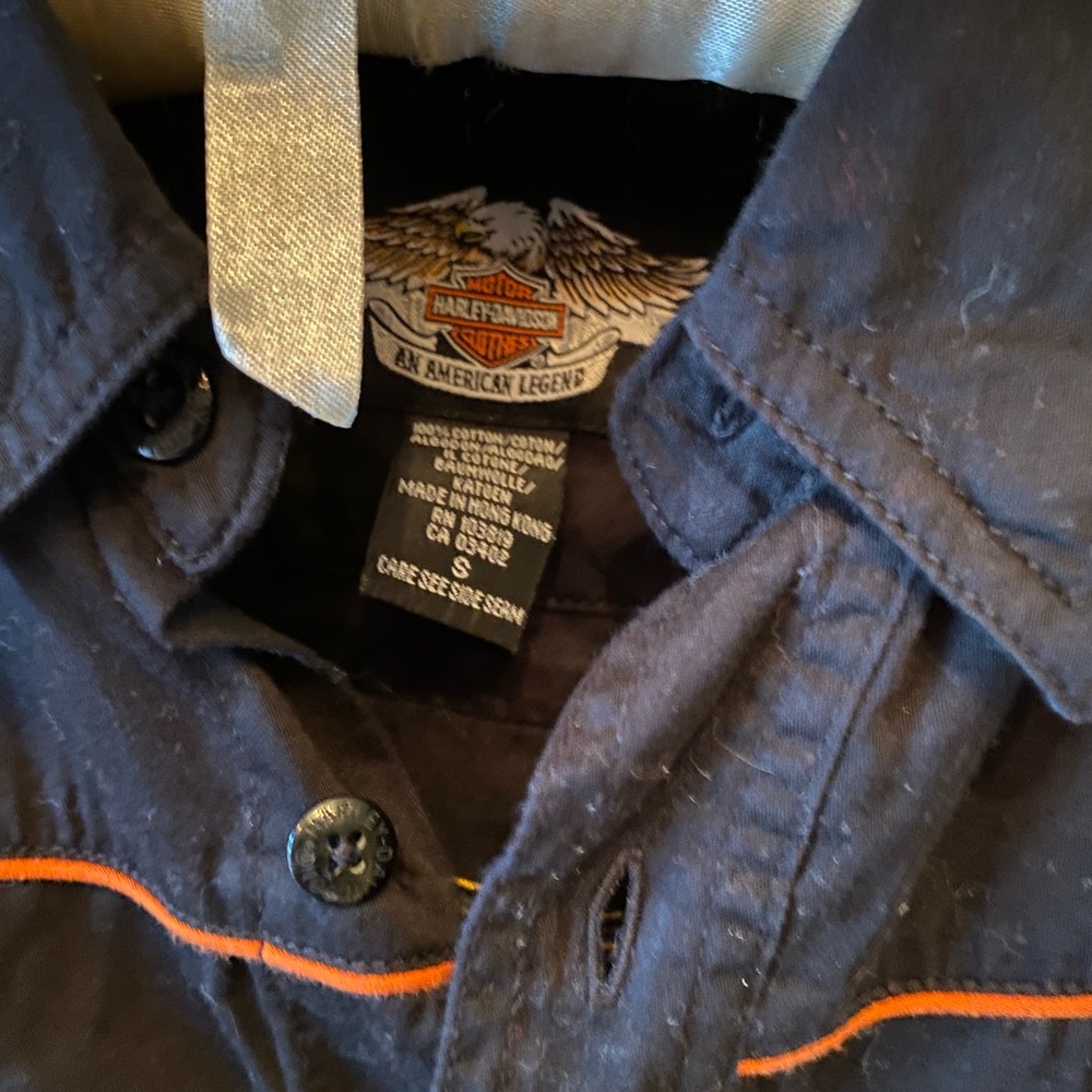 Harley Davidson short sleeve dress shirt with embroidery emblem - Picture 2 of 5